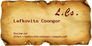 Lefkovits Csongor névjegykártya