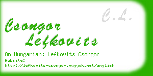 csongor lefkovits business card